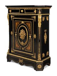 A Napoleon III Style Gilt-Bronze Mounted Ebonized Side Cabinet