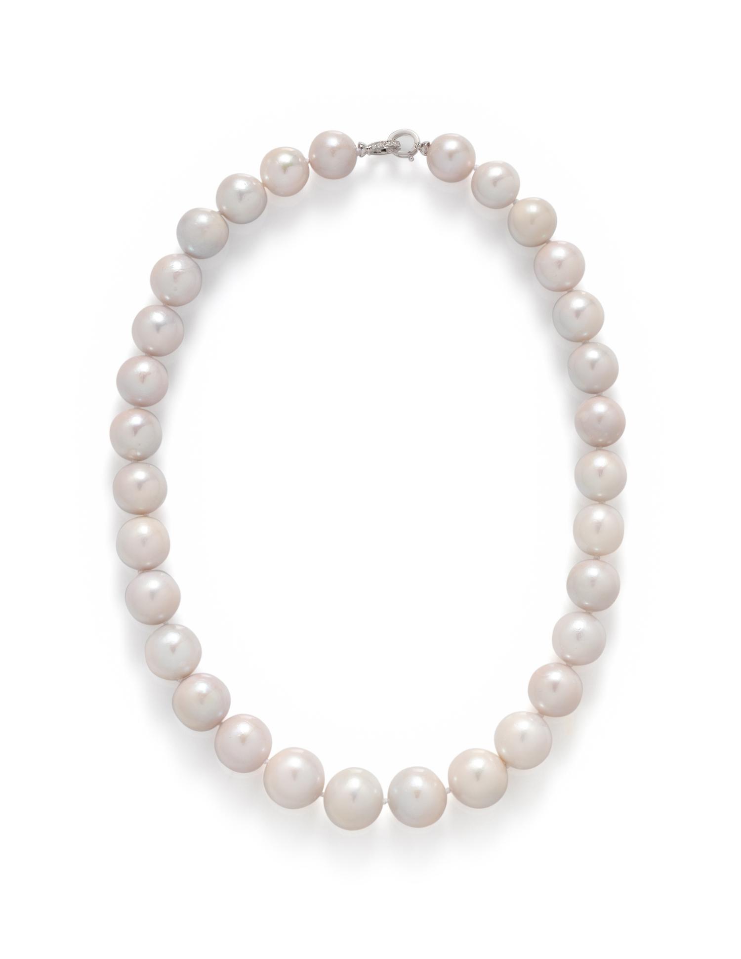 CULTURED SOUTH SEA PEARL AND DIAMOND NECKLACE
