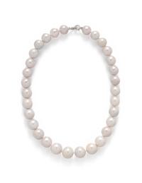 CULTURED SOUTH SEA PEARL AND DIAMOND NECKLACE