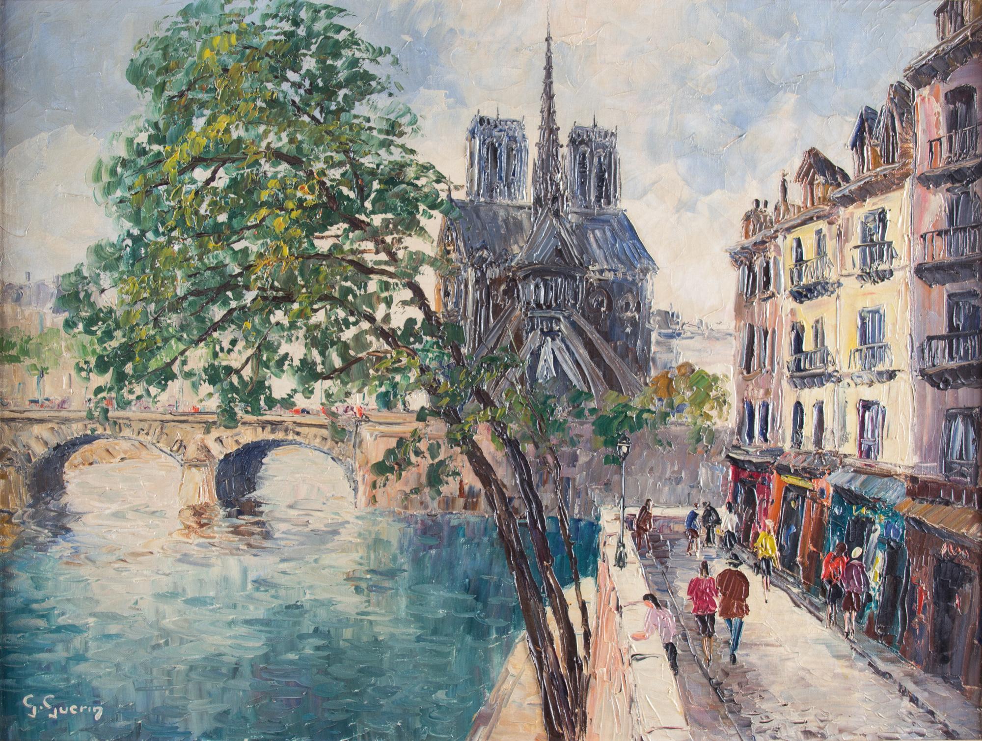 George Guerin, (French, b. 1910), Quai d'Orleans
