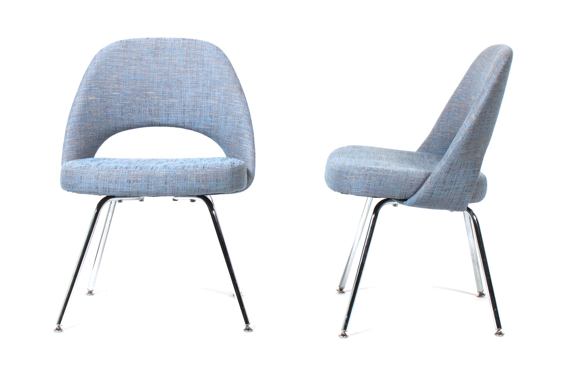 Two Executive Armless Chairs Height 31 inches. — EERO SAARINEN (FINNISH/AMERICAN, 1910 - 1961) FOR KNOLL INTERNATIONAL