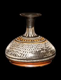 An Apulian Gnathian-Ware Lattice Pattern Squat Lekythos