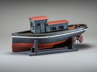 A Painted Wood Model of the Tugboat Muriel
