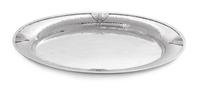 An American Silver Plate, R. Wallace & Sons, Wallingford, CT, with hammered surface and applied decoration.
