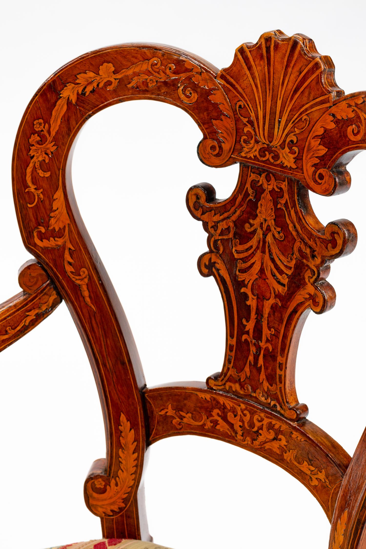 An Italian Inlaid Armchair — FIRST QUARTER 19TH CENTURY