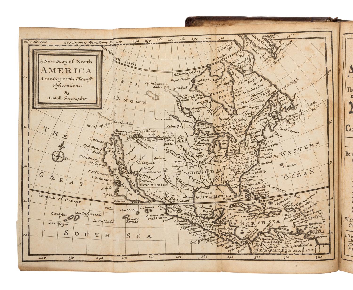[OLDMIXON, John (1673-1742)]. The British Empire in America, Containing the History of the Discovery, Settlement, Progress and Present State of all the British Colonies on the Continent and Islands of America . London: for John Nicholson, Benjamin Tooke, Richard Parker and Ralph Smith, 1708.