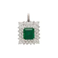 TSAVORITE GARNET AND DIAMOND CONVERTIBLE PENDANT RING
