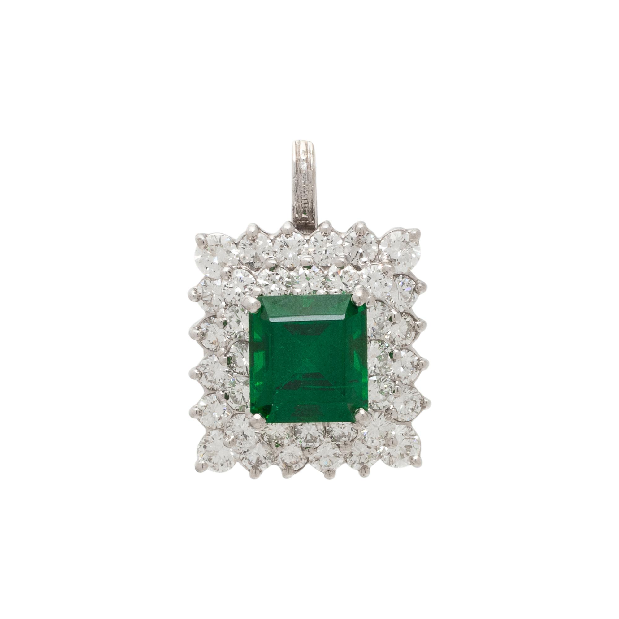 TSAVORITE GARNET AND DIAMOND CONVERTIBLE PENDANT RING