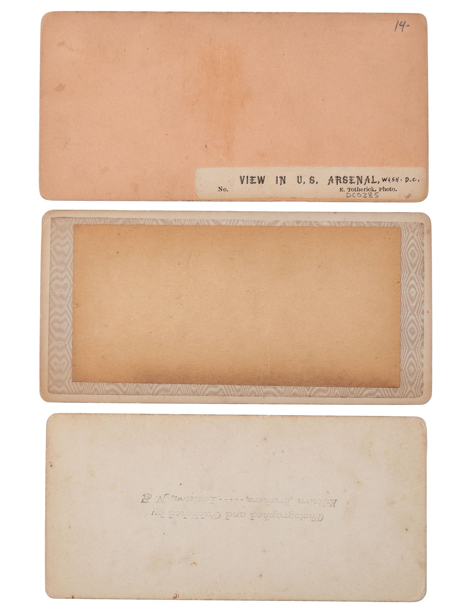 [CIVIL WAR]. A group of over 50 stereoviews, highlighted by images of the Grand Review, and the US Arsenal and Navy Yard, Washington, DC, incl. cannon.