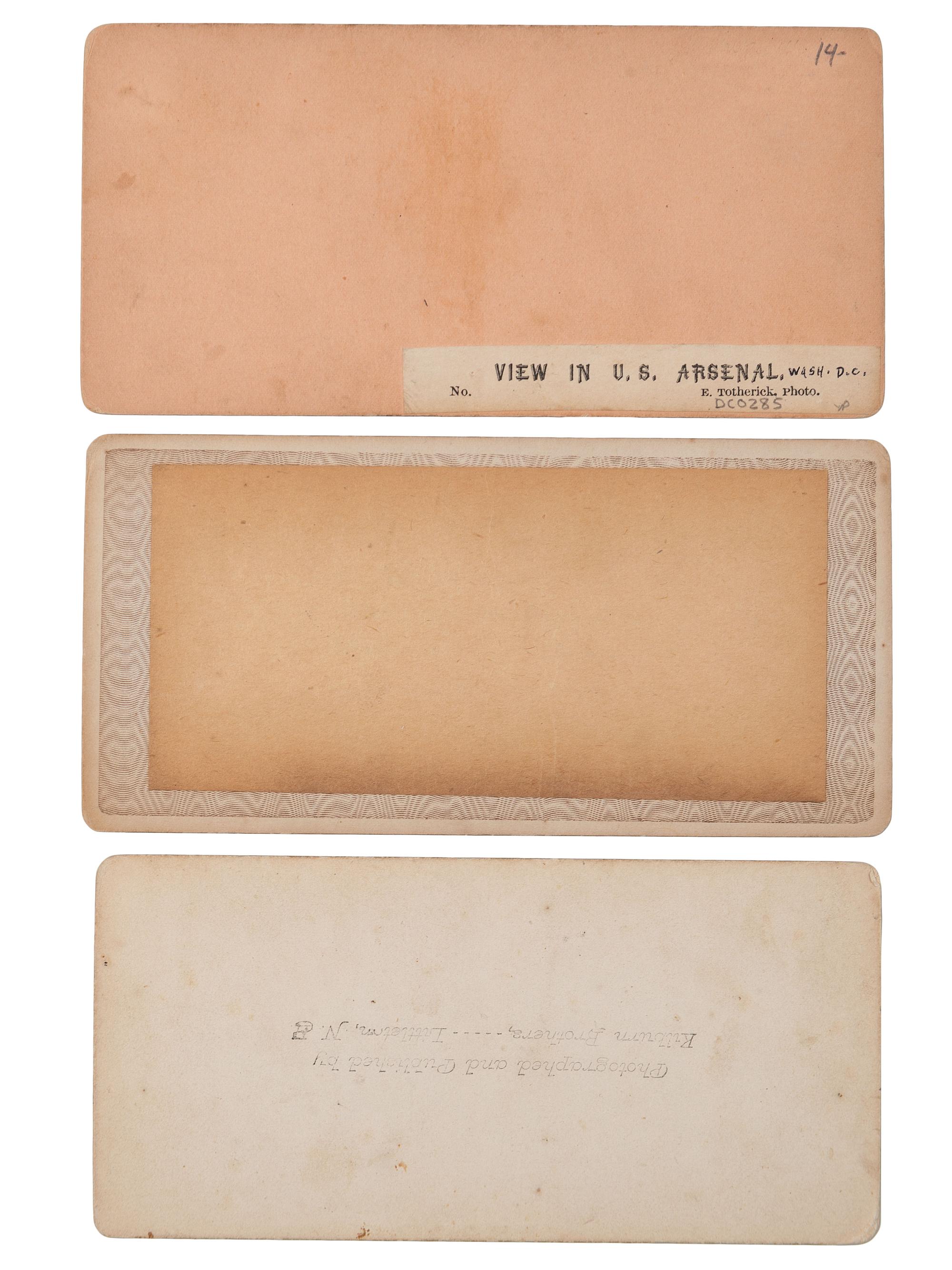 [CIVIL WAR]. A group of over 50 stereoviews, highlighted by images of the Grand Review, and the US Arsenal and Navy Yard, Washington, DC, incl. cannon.