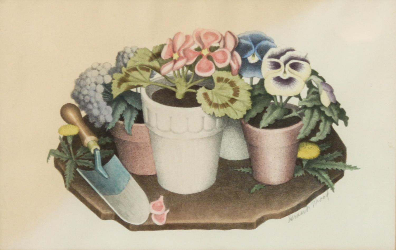Grant Wood, (American, 1891-1942), Tame Flowers, 1939