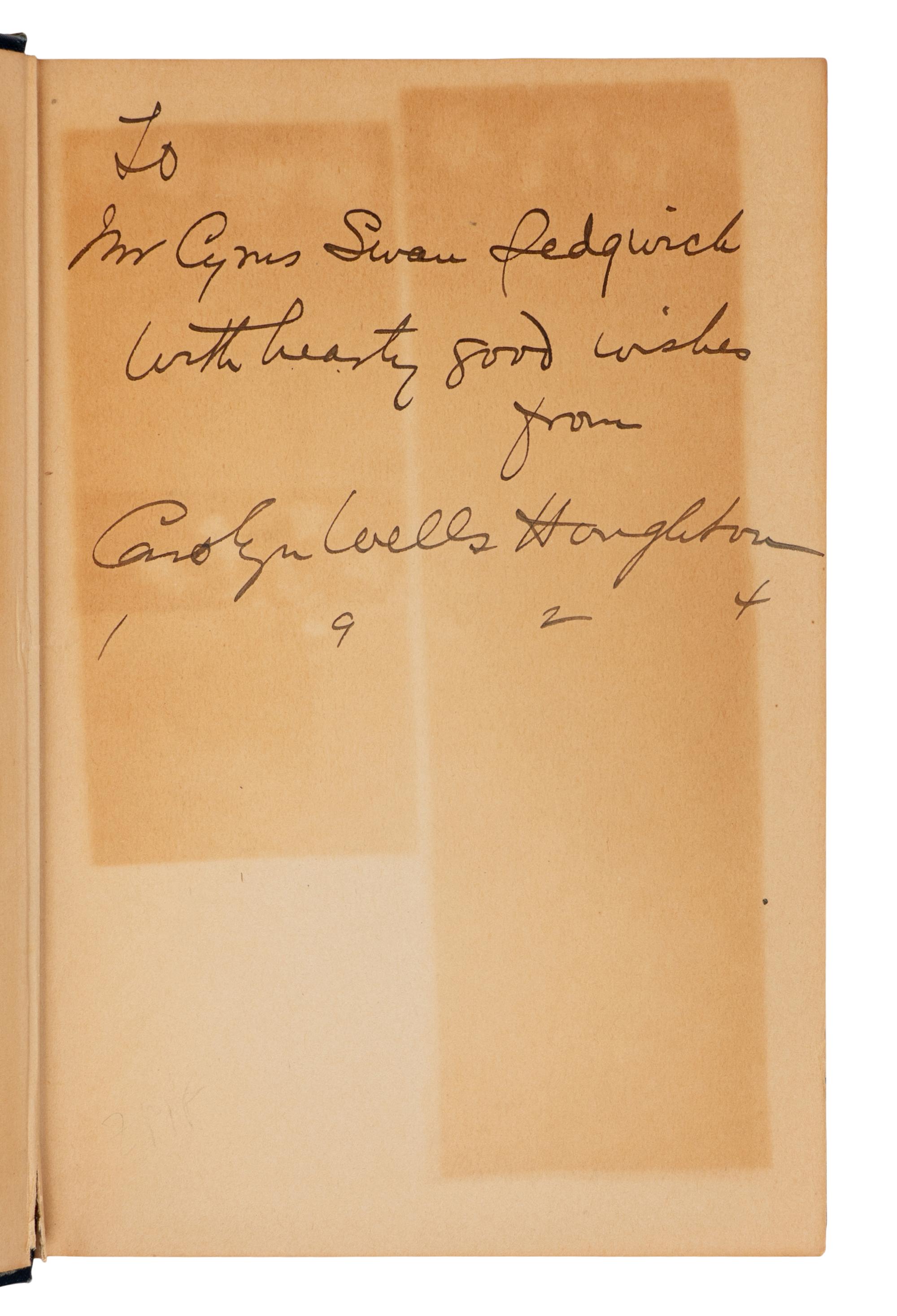 WELLS, Carolyn (1862-1942). A group of 15 FIRST EDITIONS, comprising: