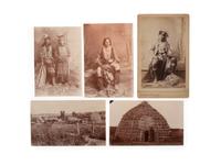 [NATIVE AMERICANS] -- [LENNY & SAWYERS, photographers]. A group of 12 photographs of Prairie Indians from Indian Territory. Ca late 1880s-1890s.