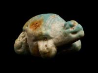 An Egyptian Faience Turtle Bead