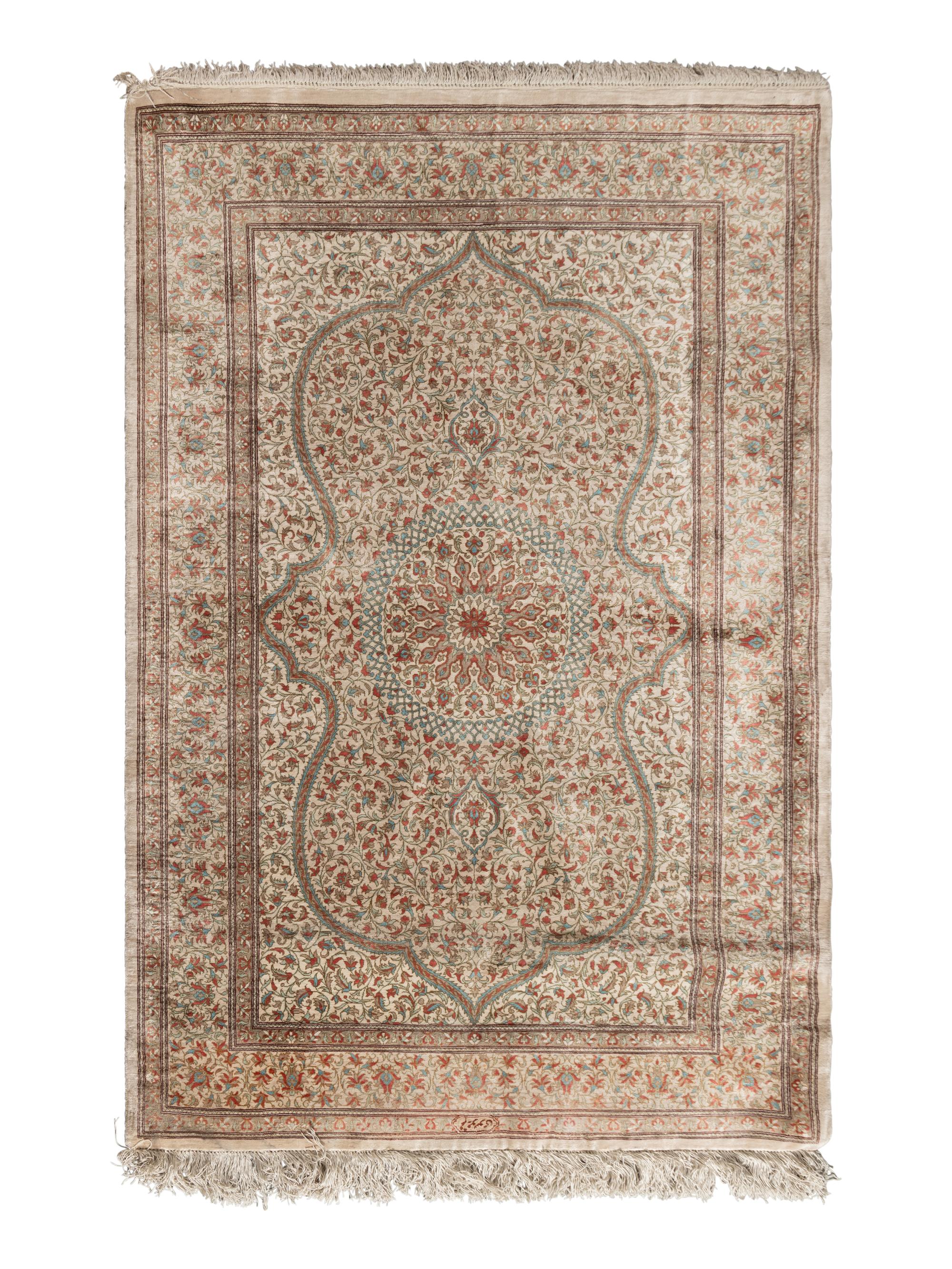 An Isfahan Silk Rug