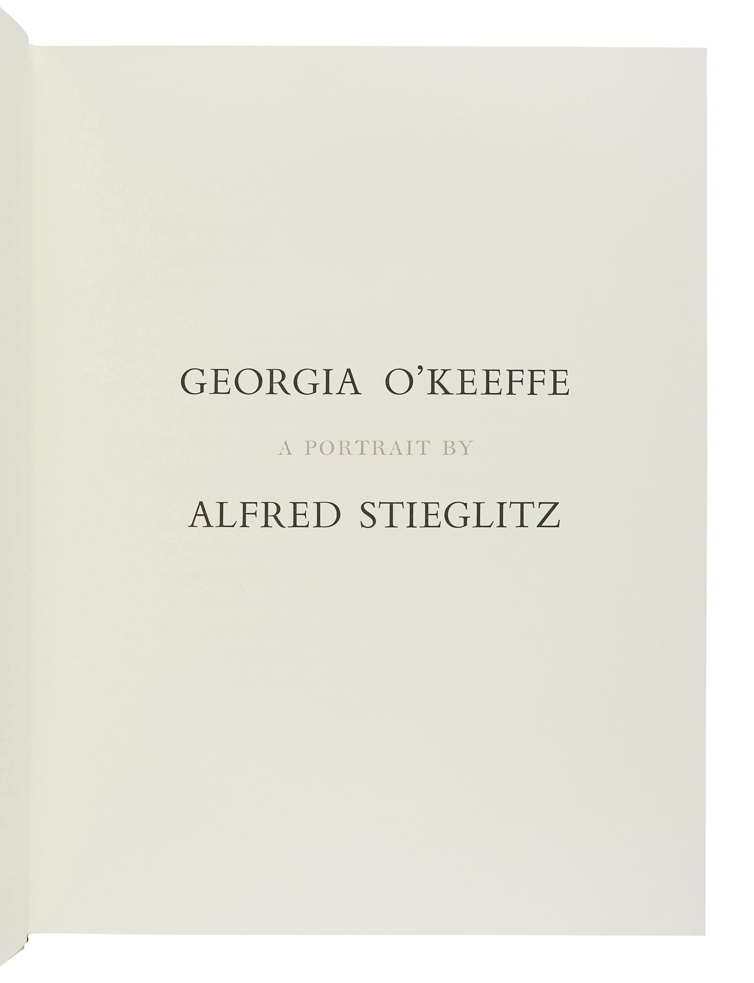 [STIEGLITZ, Alfred (1864-1946)]. Georgia O’Keeffe: A Portrait by Alfred Stieglitz. New York: The Metropolitan Museum of Art, 1978.