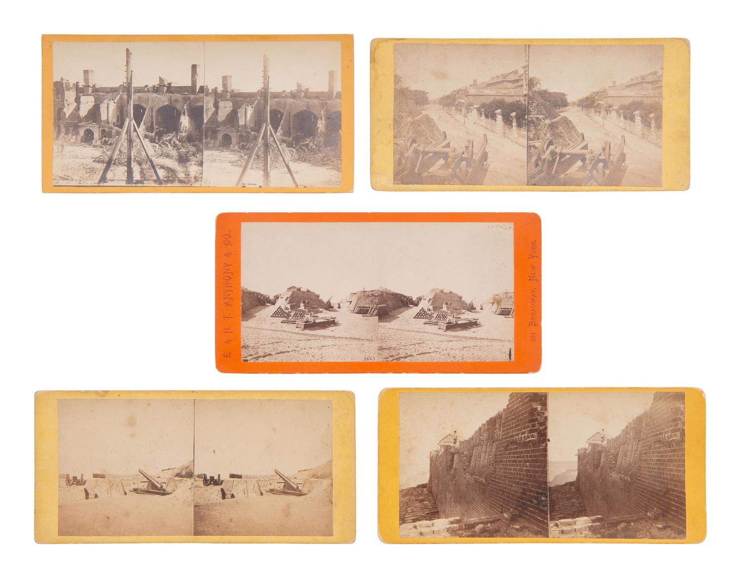 [CIVIL WAR]. 41 views of the destruction of Ft. Sumpter and around Charleston, SC.