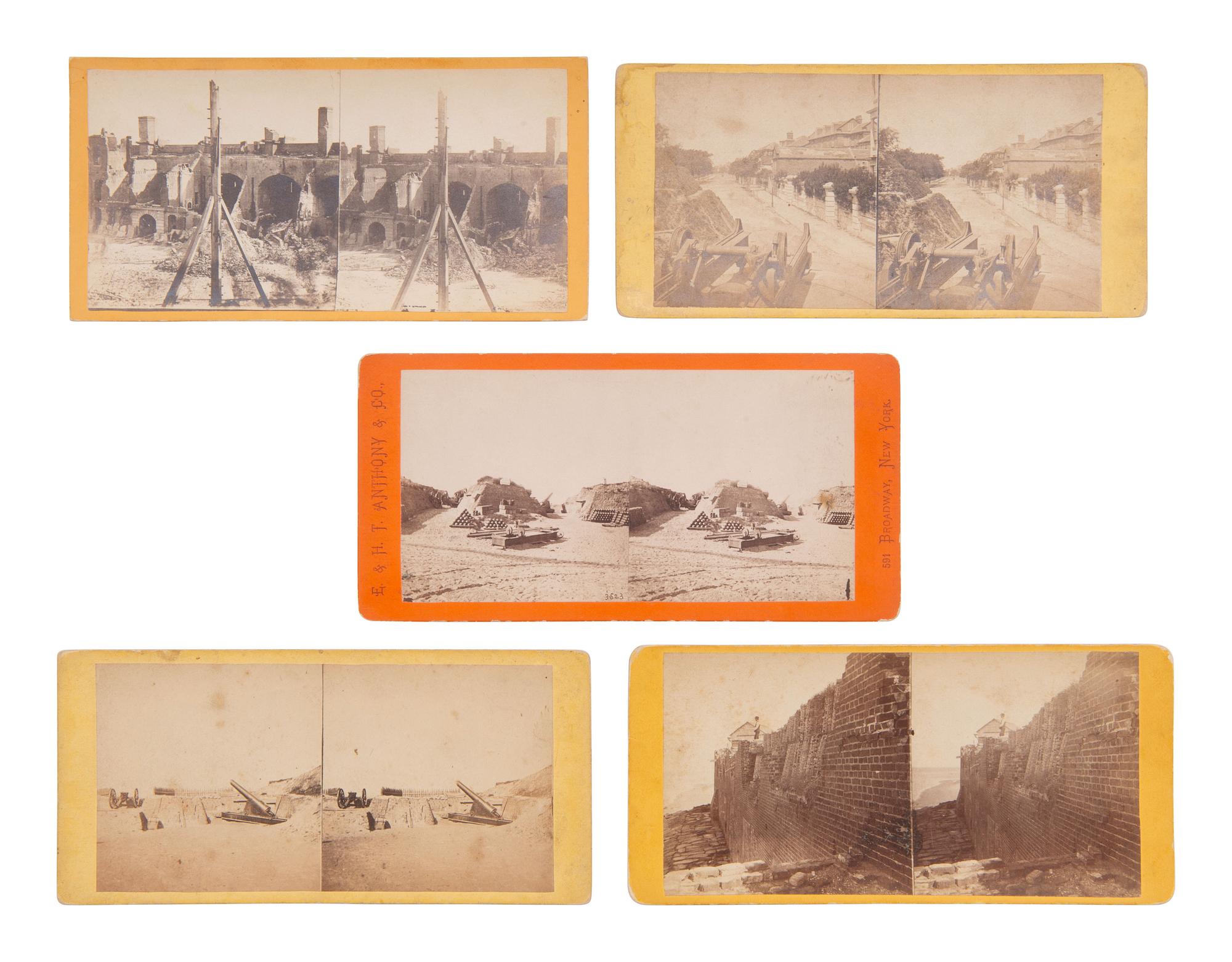 [CIVIL WAR]. 41 views of the destruction of Ft. Sumpter and around Charleston, SC.