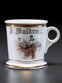 A Cut Glass Maker's Porcelain Occupational Shaving Mug