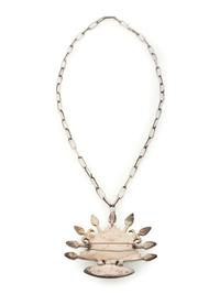Sterling Silver Overlay Shalako Katsina Pendant
