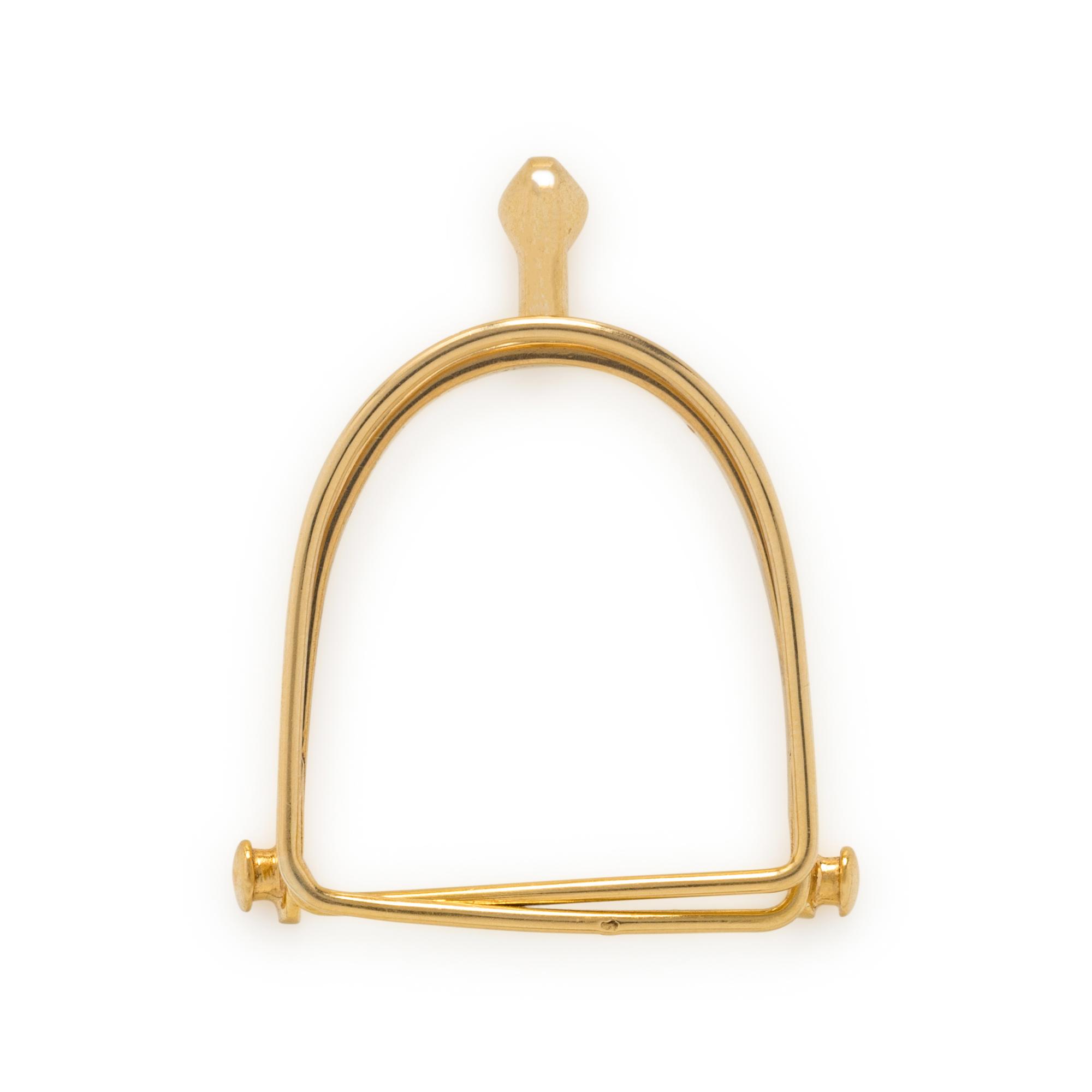 HERMÈS, YELLOW GOLD HORSE BIT MONEY CLIP