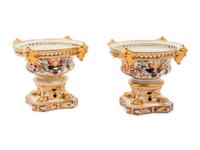 A Pair of Derby Porcelain Footed Bowls