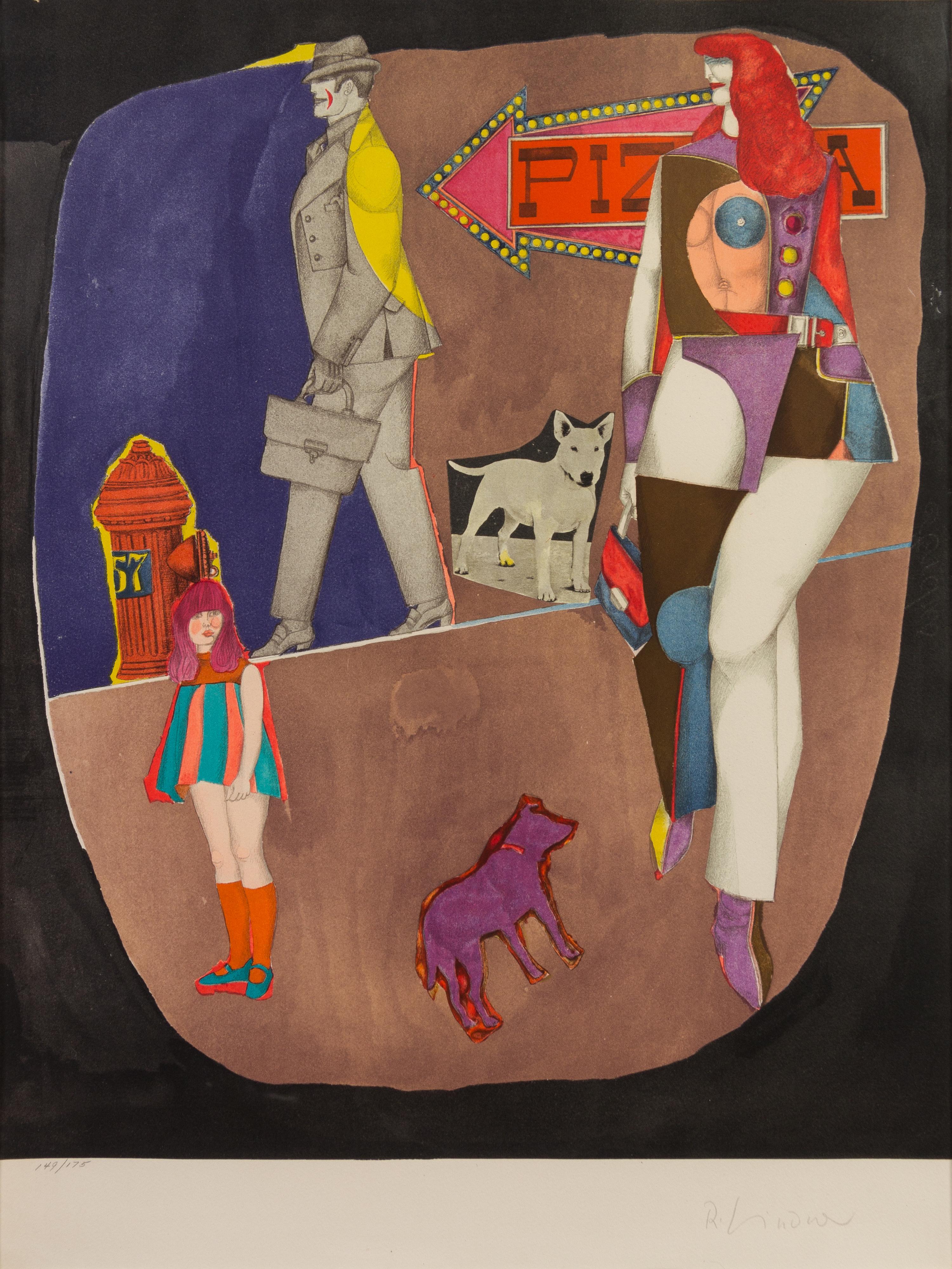 Richard Lindner, (American/German, 1901-1978), Fun City, 1971 (portfolio of fourteen together with original plexiglass portfolio box, j