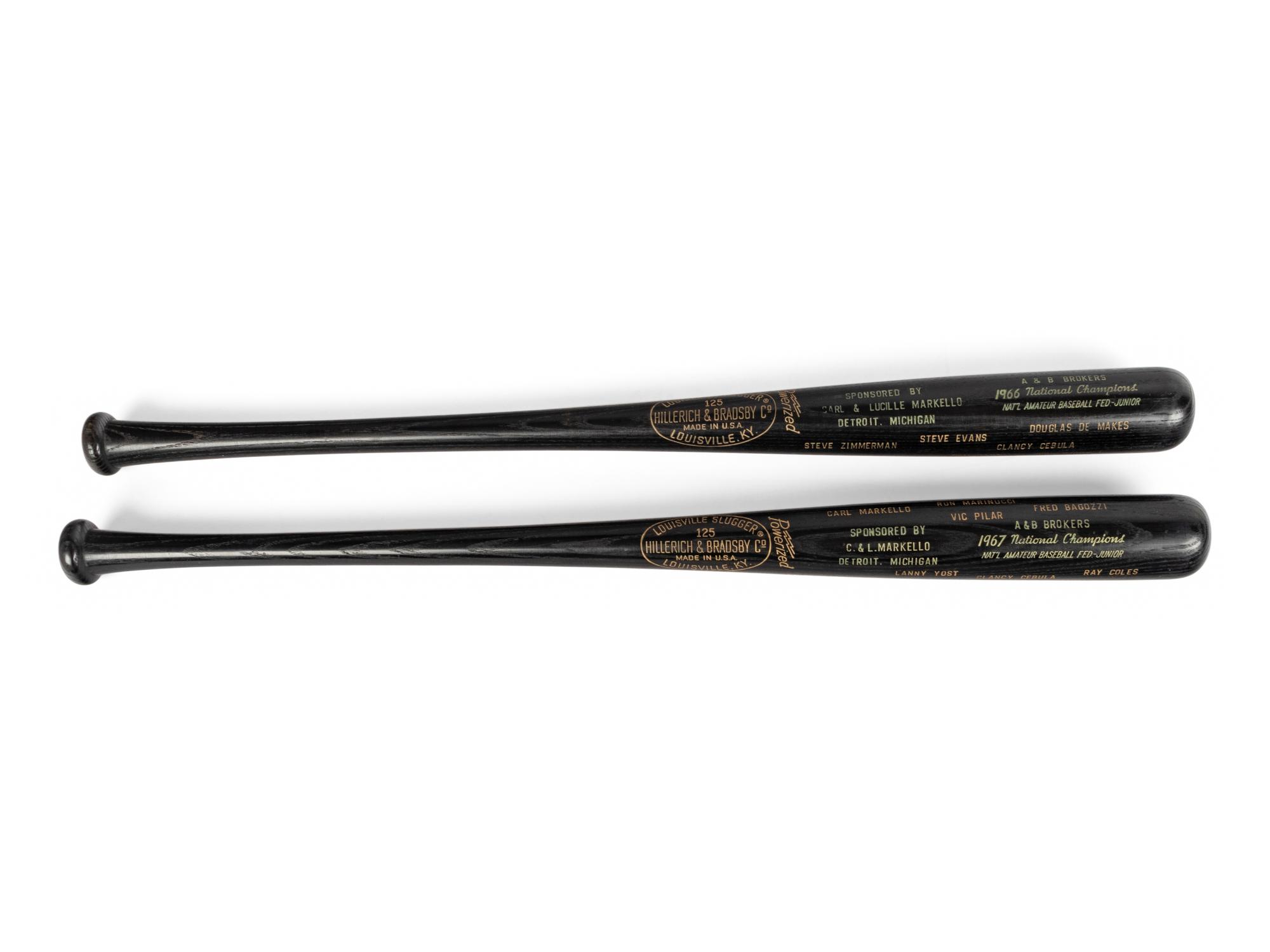 A Group of 1960s National Amateur Baseball Award Bats from The Collection of Baseball Hall of Famer Ted Simmons,