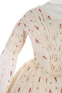 Two-Piece Abstract Printed Cotton Day Dress, 1850s