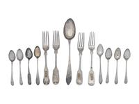 A Collection of American Silver Flatware Articles