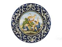 An Italian Tin Glazed Maiolica Charger — 19TH CENTURY