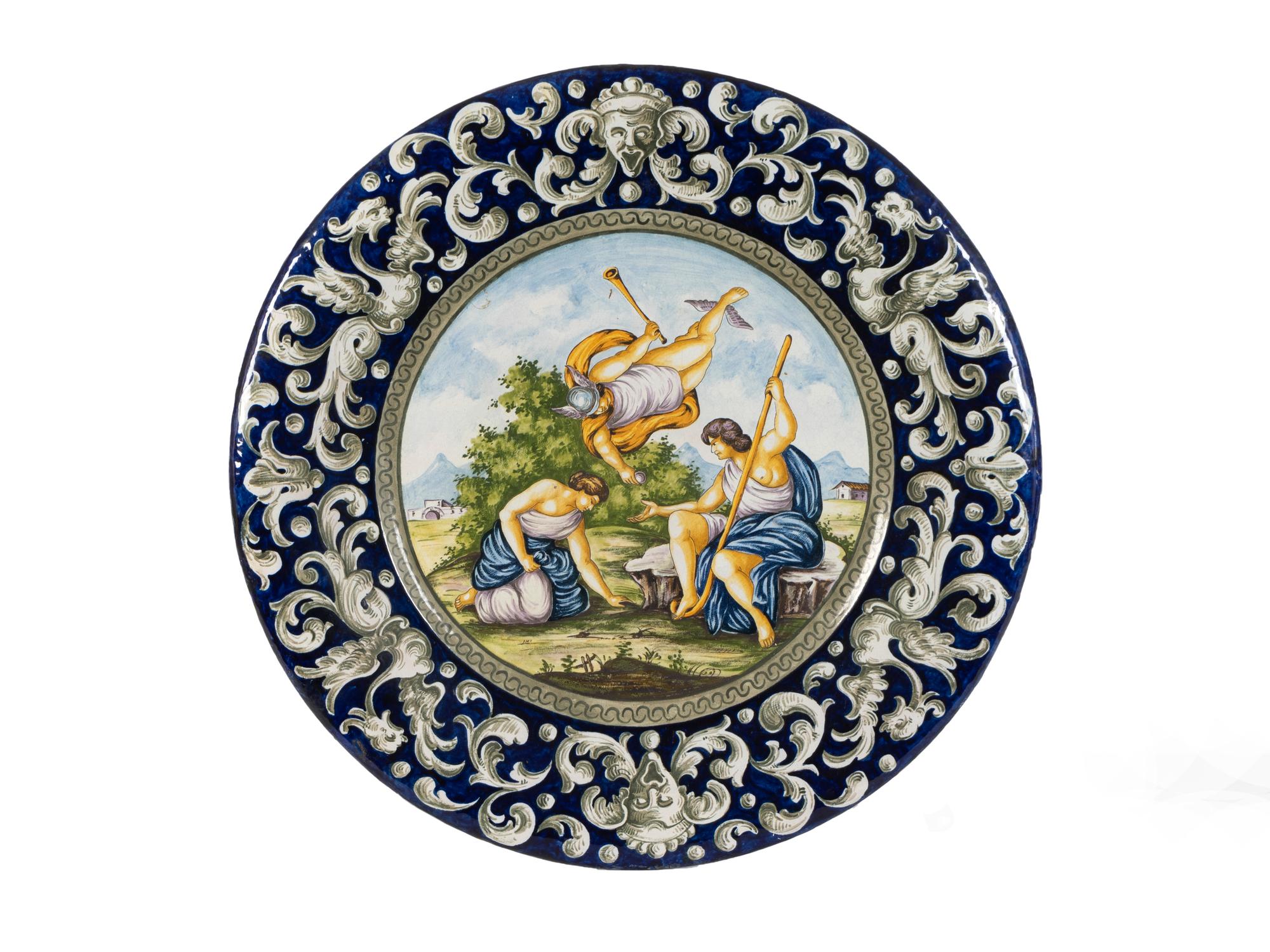 An Italian Tin Glazed Maiolica Charger — 19TH CENTURY