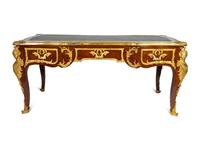 A Louis XV Style Gilt Bronze Mounted Kingwood Bureau Plat