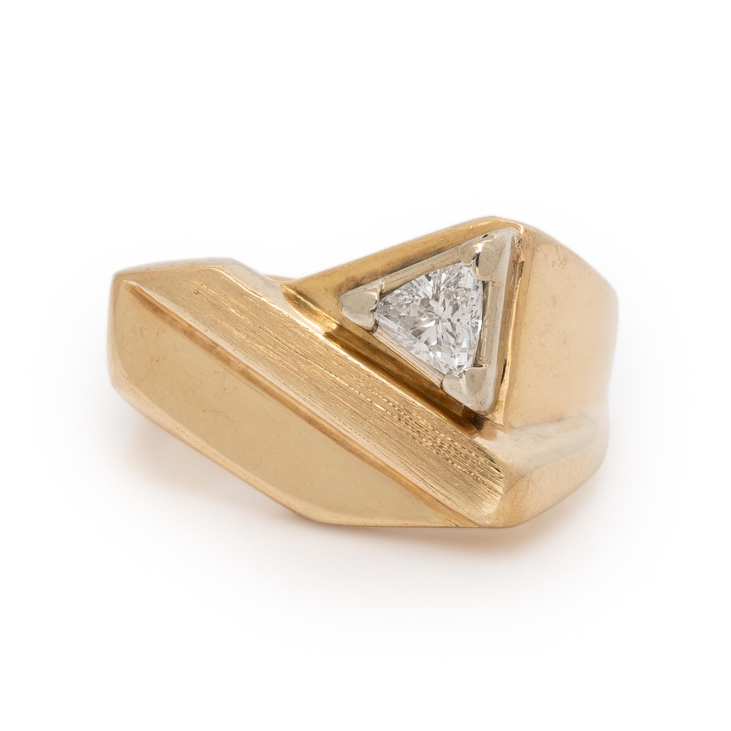Yellow Gold and Diamond Ring