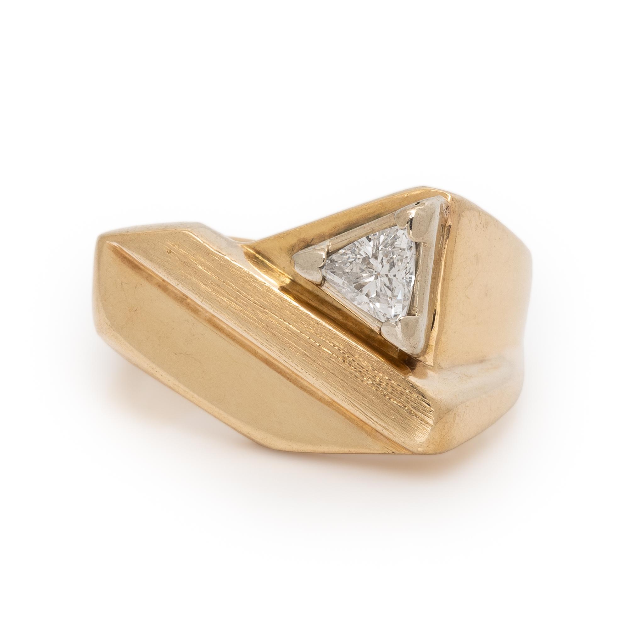 Yellow Gold and Diamond Ring