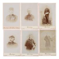 [INDIAN WARS]. A group of 21 cabinet cards of soldiers serving in the Dakotas, collected by Sergeant W.J. McDermott, 8th US Cavalry.