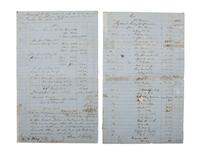 [SLAVERY & ABOLITION]. Two documents regarding payment of hired enslaved persons, comprising: