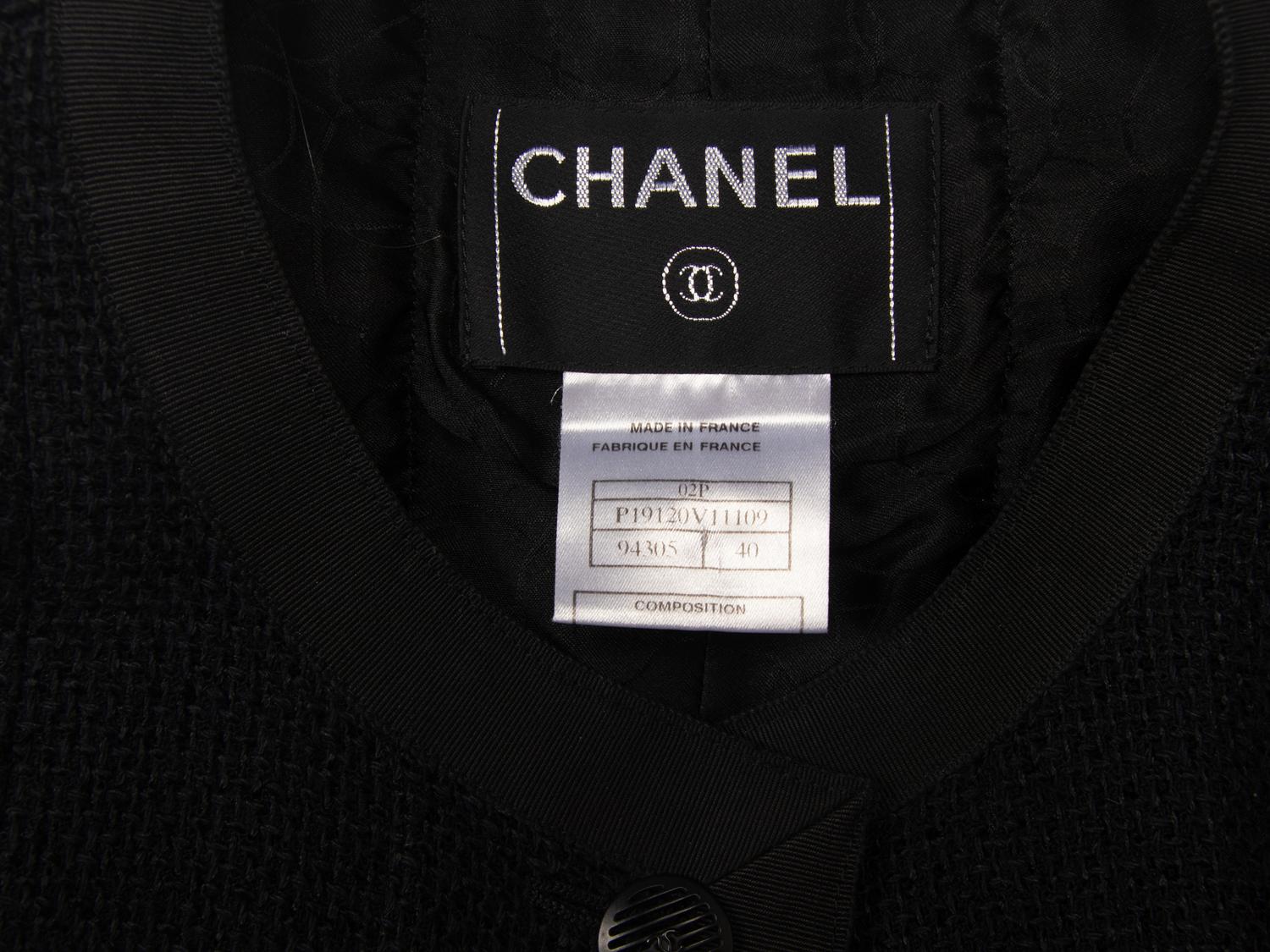 CHANEL BLACK TWEED JACKET