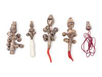 Four Silver Baby Rattles