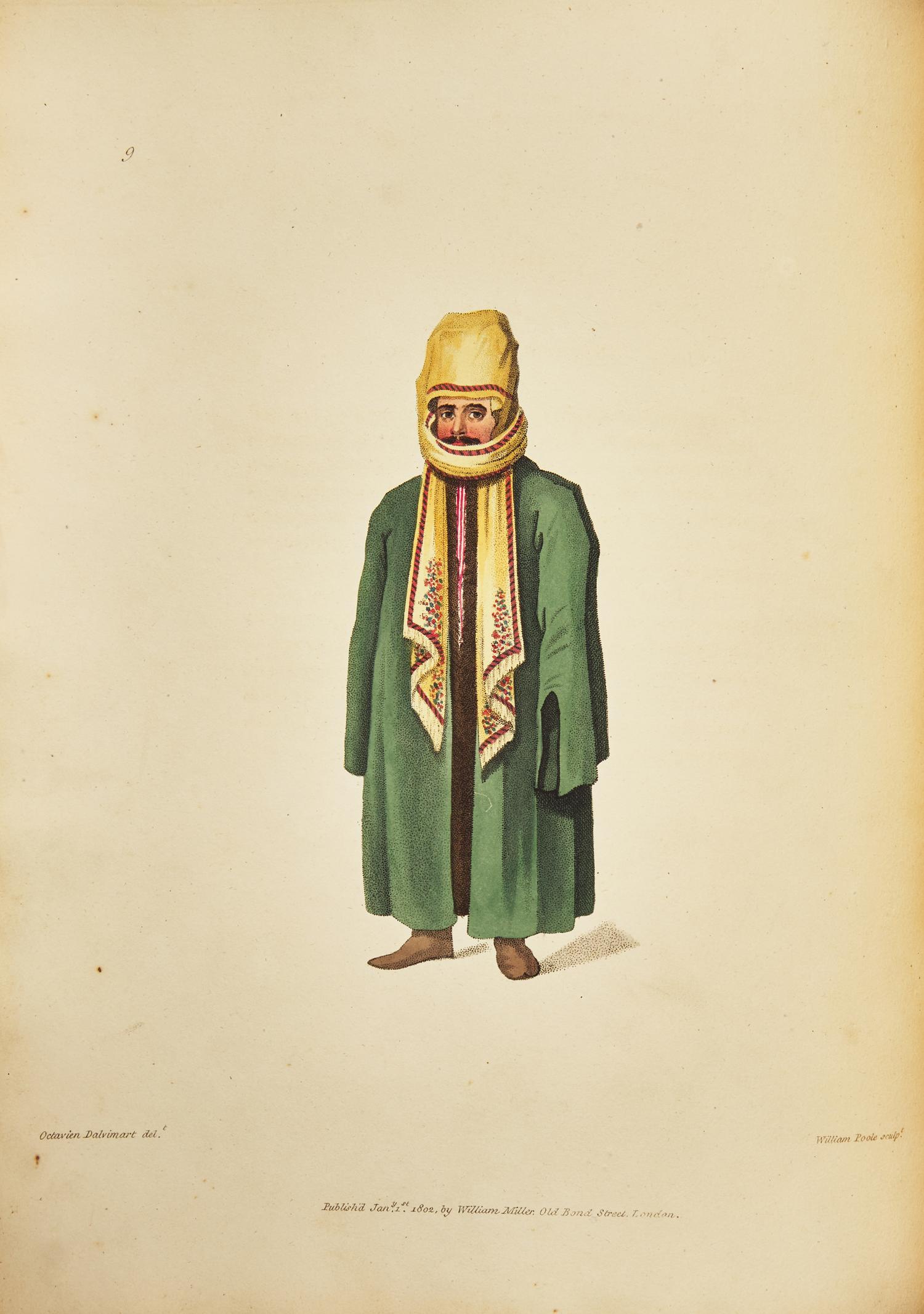 [TRAVEL & EXPLORATION] DALVIMART, Octavian. The Costume of Turkey. London: Printed for William Miller...by T. Bensley, 1802.