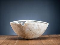 Mimbres Black-on-White Pottery Bowl