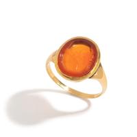 A Neoclassical Gold and Carnelian Finger Ring with the God Silenus