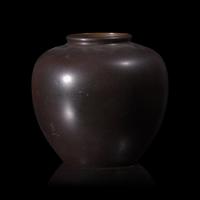 A Japanese Bronze 'Koi' Vase