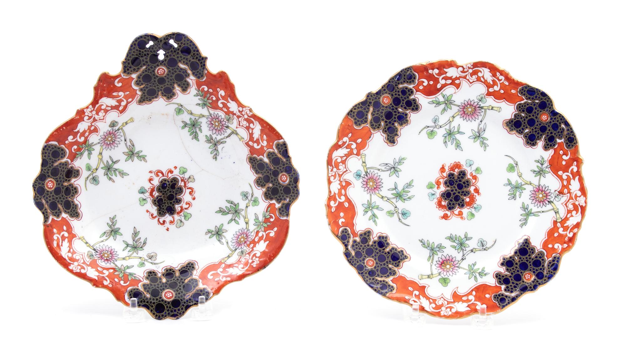 A Group of English Ironstone and Porcelain Japan Pattern Porcelain Plates