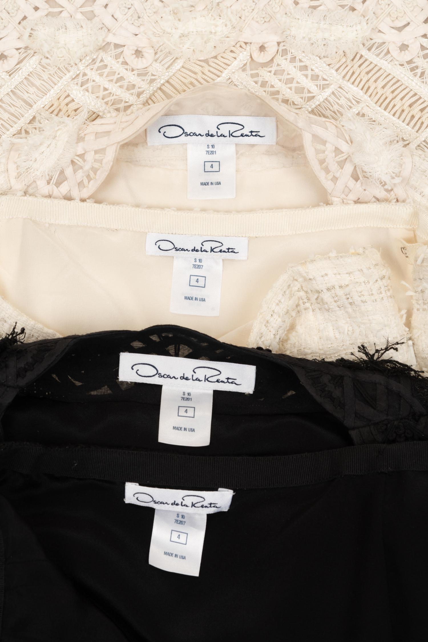 Two Oscar de la Renta Two-Piece Skirt Suits, Summer 2010