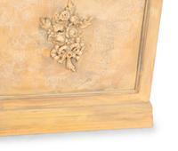 A Pair of Cast Terra Cotta Covered Garden Urns on Painted Wood Pedestals