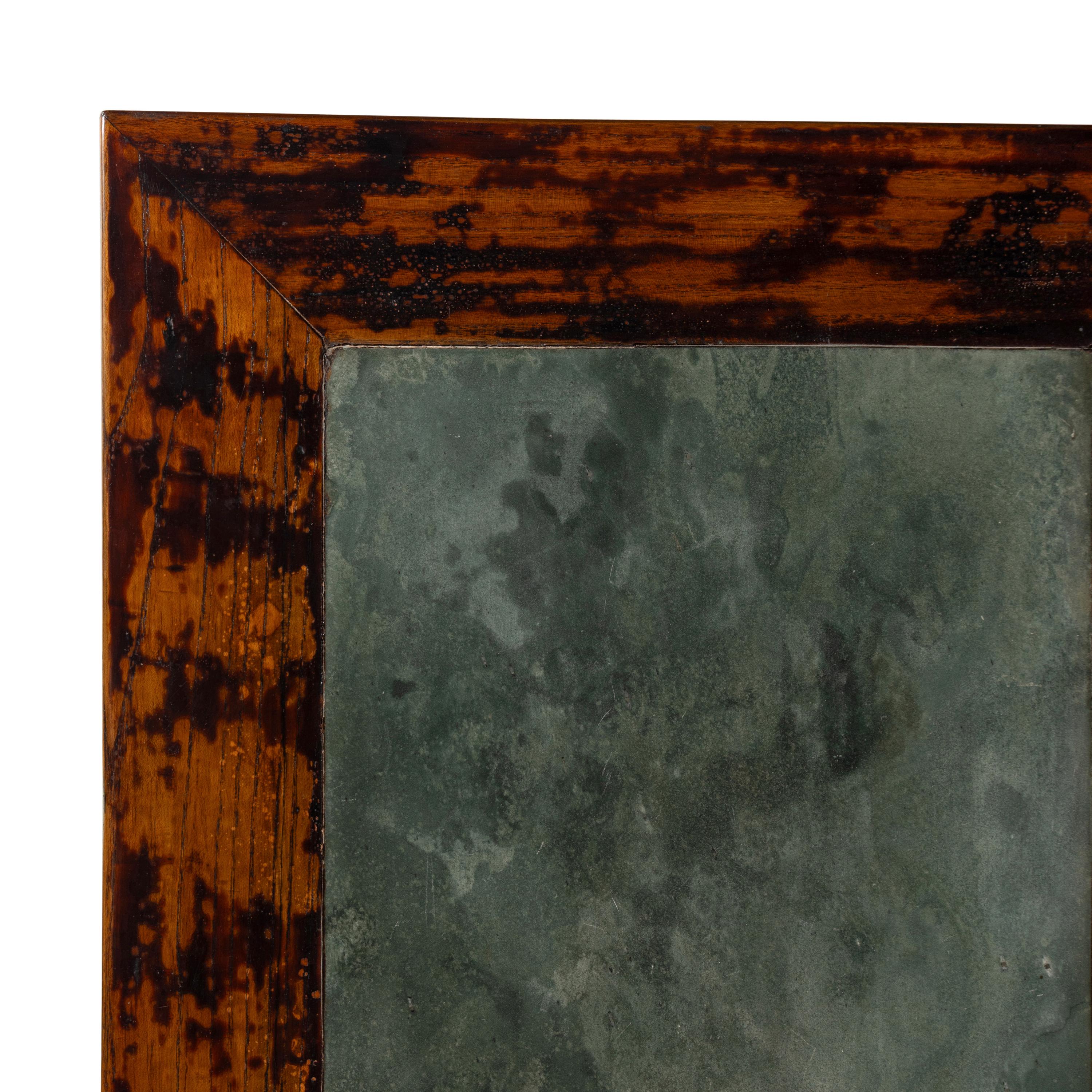 A Chinese Stone-Inset Hardwood Console Table