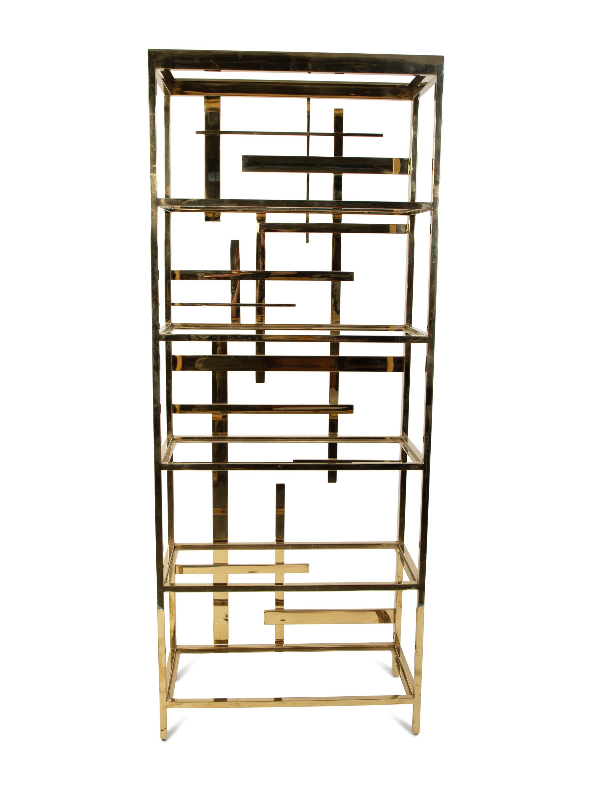 A Brass Etagere By Mitchell Gold and Bob Williams — 20TH CENTURY