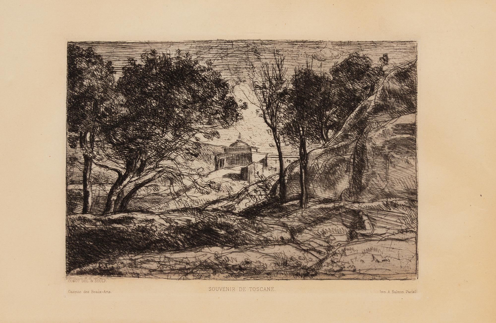 Jean-Baptiste-Camille Corot, (French, 1796-1875), Souvenir of Tuscany, c. 1845