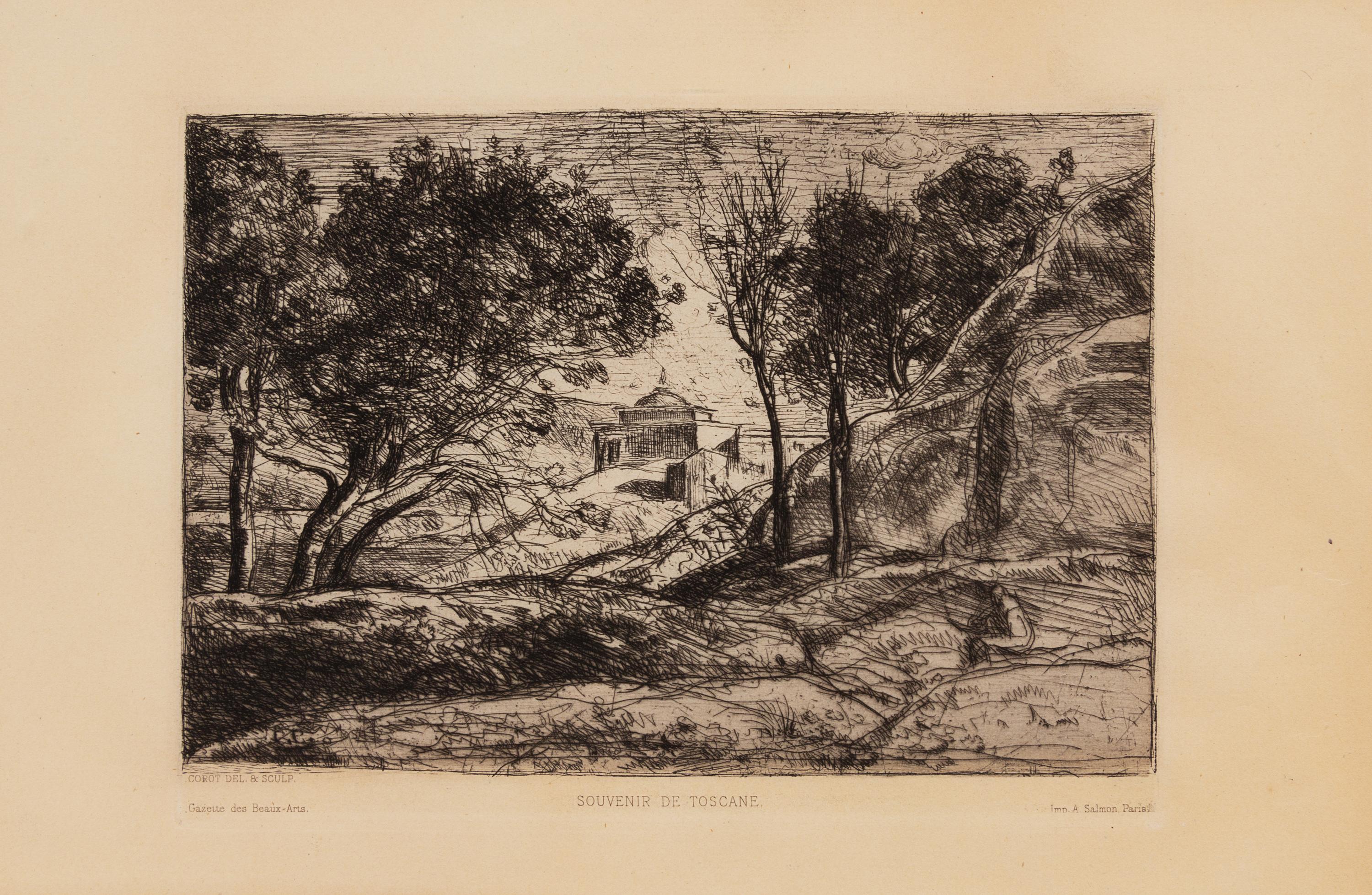Jean-Baptiste-Camille Corot, (French, 1796-1875), Souvenir of Tuscany, c. 1845